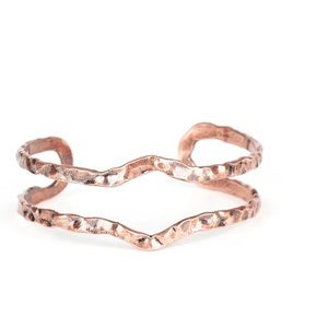 Hammered Copper Cuff Bracelet